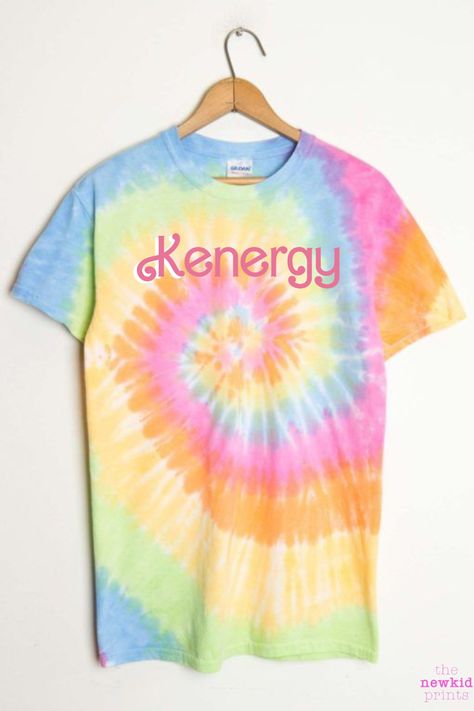 KENergy Tie Dye Tshirt Barbie Pastel Tie Dye Shirt, Dye Tie Shirt, Tye Dye Tshirts, Tie And Die Dresses, Tie Died Tshirts, Tie And Dye Tshirt, Tie Dye Inspiration, Tie Dye Shirts Designs, Cute Tie Dye Shirts