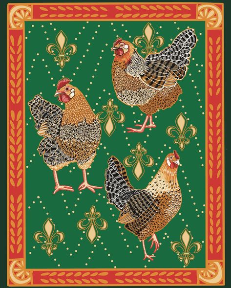 #creativegold @jehane_ltd I was able to get another illustration done for my 12 days of Christmas, 3 French Hens😅. Here’s a few different color ways also#creativegold #12daysofchristmas #3frenchhens #illustrationforchristmas #womanillustrator #signatureartstyle #artclass #workflow #portfoliopiece #giftwrap #giftbags #christmascards 12 Days Of Christmas Illustration, French Hens Christmas, 3 French Hens, French Hens, Color Ways, Christmas Illustration, 12 Days Of Christmas, 12 Days, Art Classes