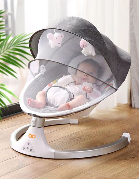 modern-baby-rocking-chair-automatic-baby-rocker Baby Rocking Chair, طفلة حديثة الولادة, Baby Accesories, Blue Tooth, Baby Life Hacks, Baby Gadgets, Baby Rocker, Baby Equipment, Baby Necessities