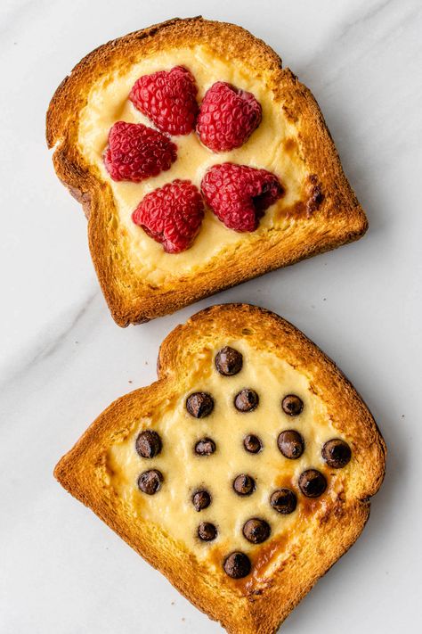 Yogurt French Toast, Fancy French Toast, Yogurt Custard, Custard Toast, Yogurt Toast, How To Make Custard, Macro Food, Toast For Breakfast, Healthy Toast