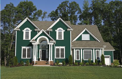 Sherwin Williams Green Tartan Certainteed Landmark Pro, Navy Exterior, Sherwin Williams Green, Brown Roof, Bedroom Wall Designs, Green Tartan, Hawaii Homes, Roof Colors, Exterior Paint Colors For House