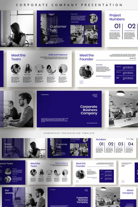 Corporate Marketing Design, Corporate Template Design, Person Introduction Design, Formal Presentation Template, Formal Presentation Design, Corporate Presentation Design Layout, Profile Company Design, Presentation Layout Ideas, Corporate Powerpoint Design