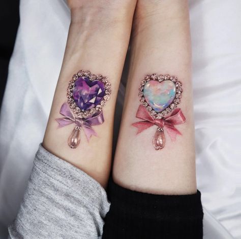 Crystal Tattoos, Gem Tattoo, Jewel Tattoo, Crystal Tattoo, Wicked Tattoos, Instagram Heart, Kawaii Tattoo, 1 Tattoo, Jewelry Tattoo