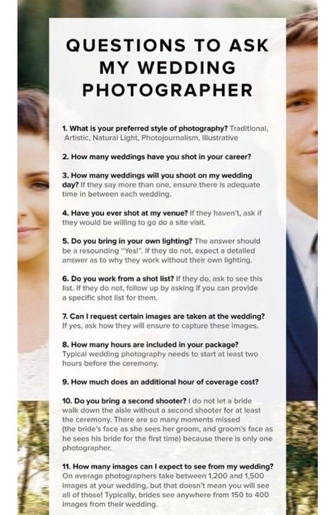 Questions To Ask Your Wedding Photographer #Various #Musely #Tip Wedding Photographer Questions, Wedding Photography Shot List, Wedding Photography Marketing, Wedding Photography List, Purple And Green Wedding, Wedding Questions, Cinderella Wedding, Wedding Song, Wedding Info