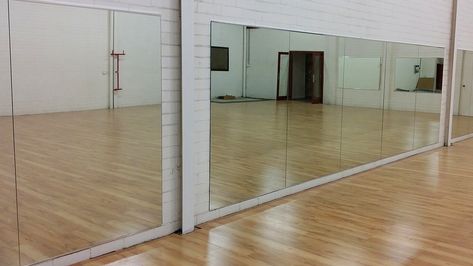 Acrylic mirrors for building your home dance studio: a glass alternative — Dance, Work, Balance Dance Room At Home, Pole Dance Room, Studio Dance Room, Home Ballet Studio, Gym Mirror Wall, Studio Mirrors, Stomach Rolls, 2 Story Family Room, Dancing Studio