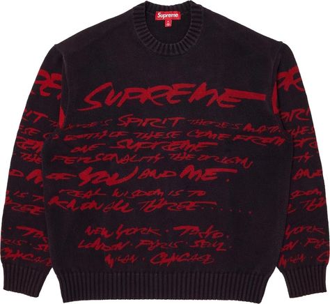 Buy Supreme Futura Sweater 'Navy' - SS24SK35 NAVY | GOAT UK Supreme Sweater, The Supreme, Curator Style, Goats, Spring Summer, Navy, Quick Saves