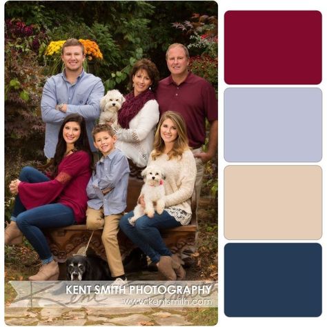 Family Holiday Photo Color Scheme, Family Photo Color Pallet Winter, Winter Family Color Schemes, Winter Family Outfits Color Schemes, Big Family Photoshoot Color Schemes Fall, Maroon And Blue Family Pictures, Family Picture Color Scheme Winter Christmas Pics, Winter Family Pictures Color Schemes, Red And Blue Family Photo Outfits