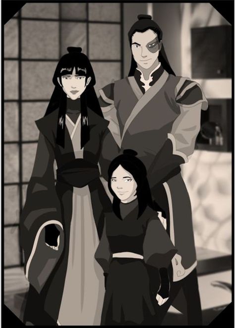 Prince Zuko as Fire Lord and his wife, Mai and their daughter, Izumi from Avatar The Last Airbender Izumi Avatar, Female Airbender, Adult Zuko, Zuko's Daughter, Mai Zuko, Avatar Facts, Mai Avatar, Avatar Ships, Mai And Zuko