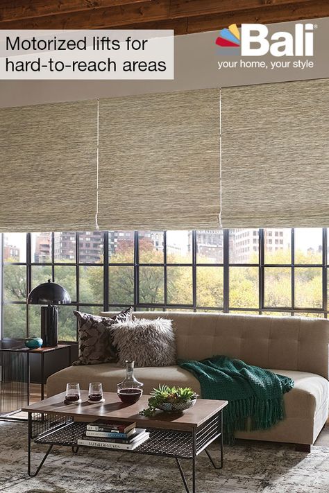 Bali Shades, Bali Blinds, Vinyl Blinds, Motorized Shades, High Windows, Motorized Blinds, Sheer Shades, Spring Window, Bay Windows