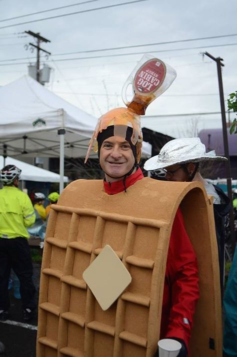 Breakfast Food Costumes, Eggo Waffle Costume, Waffle Costume Diy, Pancake Costume Diy, French Fries Costume Diy, Fries Halloween Costume, Fried Egg Costume, Breakfast Costume, Waffle Costume