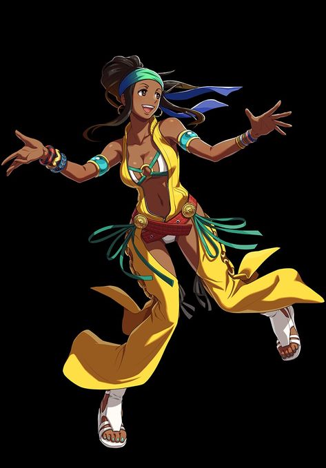 Zarina - SNK Heroines Tag Team Frenzy - KOF Street Fighter Tekken, Street Fighter Art, Human Anatomy Drawing, Hero World, Black Cartoon Characters, Concept Art Character, Black Characters, Tag Team, Black Cartoon