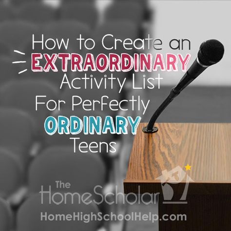 Extra Curricular Activities List, Homeschool Extra Curricular Activities, High School Extracurricular Activities, Activities List, High School Help, Homeschool Transcripts, Curricular Activities, Volunteer Activities, High School Activities