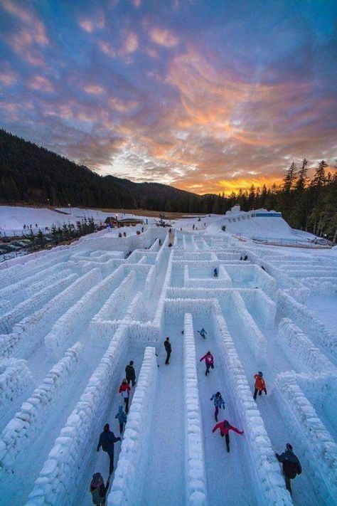 Worlds largest ice maze in Zakopane / Poland (via reddit.com). #travel Zakopane Poland, Zakopane, Dream Travel Destinations, Future Travel, Incredible Places, Vacation Places, Beautiful Places To Travel, Beautiful Places To Visit, In The Mountains