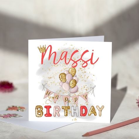 My Massi has ears that really listen, arms that hug and hold, a love that’s never ending and a heart that’s made of gold. If this sound like your Massi then we have some lovely gifts for her 🛍 Shop Online 👇🏽 Happy Birthday Masi, Happy Birthday For Her, Birthday Card Handmade, Birthday Wishes For Sister, Greeting Card Birthday, Eid Cards, Elephant Birthday, Gold Card, Personalized Birthday Cards