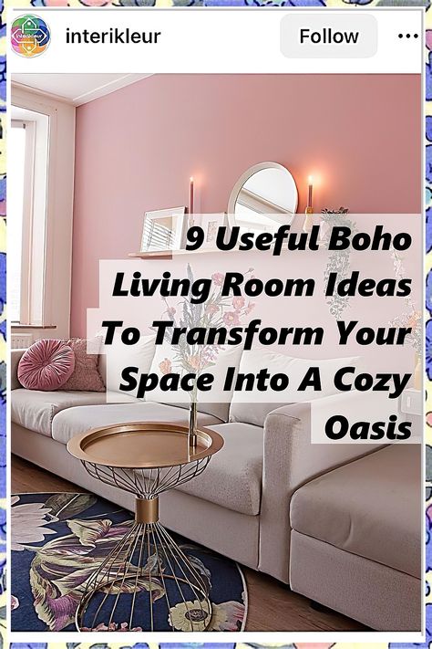 Transform your living space with our 9 useful boho living room ideas that create a cozy oasis in your home. Discover how to blend vibrant colors, textured fabrics, and eclectic decor to achieve that perfect bohemian vibe. Whether you're looking to refresh your existing decor or start from scratch, these inspiring tips will help you design a warm and inviting atmosphere that reflects your unique style. Embrace the boho aesthetic today! Boho Eclectic Apartment, Cozy Living Room Warm Colors, Warm Living Room Colors, Living Room Ideas Boho, Room Ideas Boho, Cozy Living Room Warm, Eclectic Apartment, Boho Living Room Ideas, Eclectic Wall Decor