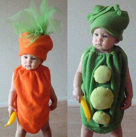 Twin Baby Costumes, Vegetable Costumes, Sibling Halloween Costumes, Toddler Boy Costumes, Twin Costumes, Sibling Costume, Toddler Costumes Girl, Twin Halloween, Twin Halloween Costumes