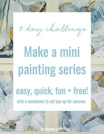 Make a mini painting series :: A 7 day challenge! Painting A Day Challenge, Painting Series Ideas, Art Series Ideas, Mini Art Studio, Series Painting, Painting Challenge, Sketchbook Project, Painting Series, Simple Acrylic Paintings