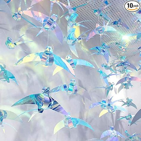 Amazon.com: 10Pcs Big Size Hanging Hummingbird Ornament Christmas Iridescent Party Decoration Flying Birds Garland for Birthday Wedding Ceiling Decorative Nursery Booth Window Christmas Tree Decorations : Home & Kitchen Window Christmas Tree, Ocean Party Decorations, Iridescent Decor, Iridescent Party, Window Christmas, Wedding Ceiling, Hummingbird Ornament, Bird Christmas Ornaments, Bird Party