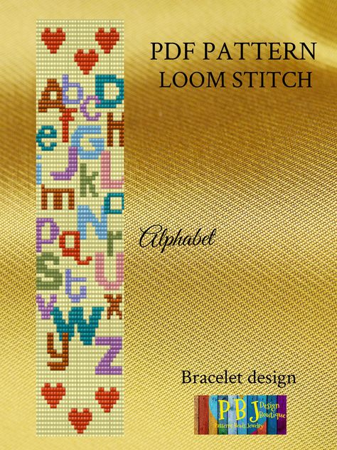 Loomed Bracelets, Beading Loom, Beaded Banners, Square Stitch, Seed Bead Pattern, Bead Loom Pattern, Bracelets Design, Loom Pattern, Seed Bead Patterns