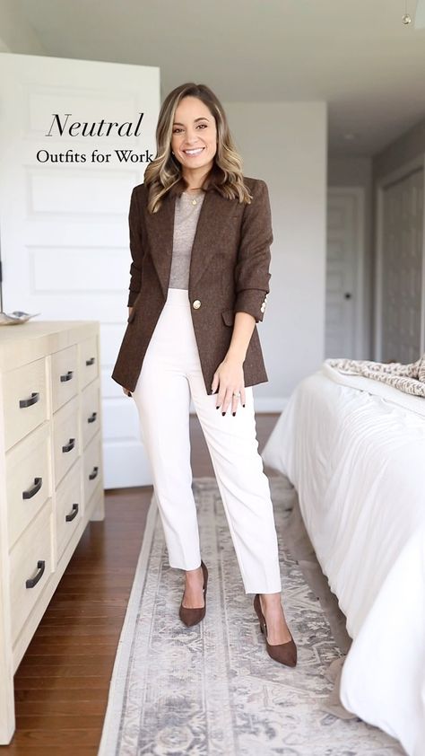 Brooke Anderson (@pumpsandpushups) • Fotos e vídeos do Instagram Teacher Appropriate Outfits, Outfit Ideas For Work, Neutral Outfit Ideas, Casual Work Outfits Women, Fall Closet, Corporate Attire, Stylish Work Attire, Office Outfits Women, Business Casual Outfits For Work