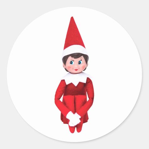 Elf Christmas Holiday Xmas Cute Classic Round Sticker Elf On The Shelf Clipart, Elf Stickers, Elf Christmas, Holiday Stickers, Edible Images, Xmas Holidays, Kids Stickers, On The Shelf, Christmas Elf