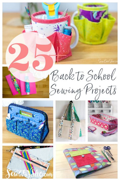 SewCanShe Free Sewing Patterns Tutorials School Sewing Projects, Affordable Teacher Gifts, Diy Back To School, Sewing Projects Free, Free Sewing Patterns, Free Sewing Pattern, Sewing School, Sewing Space, Sewing Tutorials Free