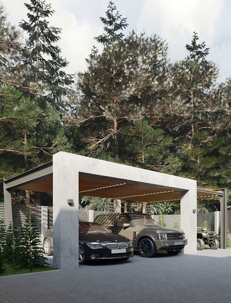 Open Air Garage, Residence Elevation, Open Garage, Car Porch Design, Pergola Carport, Architecture Graphic Design, Parking Area, Carport Garage, Car Shade