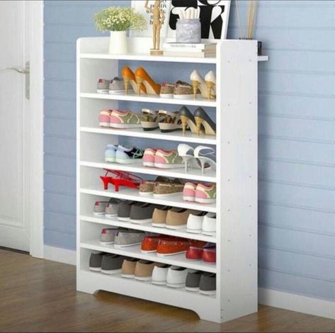 Shoe Rack Design Ideas, Shoes Rack Ideas, Wooden Shoe Rack Designs, Rack Design Ideas, Shoe Rack Design, Simple Shoe Rack, Shoes Organization, Shoe Storage Small Space, Wood Shoe Rack