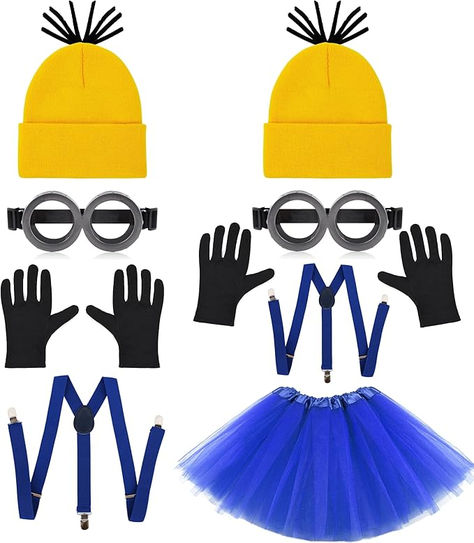 Minion Costume Accessories for Adult Couples Adult Minion Costume Diy, Easy Minion Costume, Minion Family Costume, Minion Costumes Diy, Minion Costumes Women's, Minion Diy Costume, Girl Minion Costume, Adult Minion Costume, Costume Minion