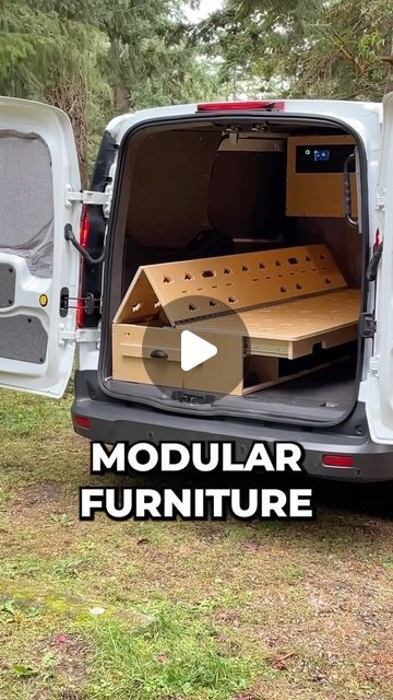 Pullout Table, Camper Furniture, Van Bed, Camper Beds, Transit Camper, Custom Campers, Transit Custom, Small Campers, Car Camper