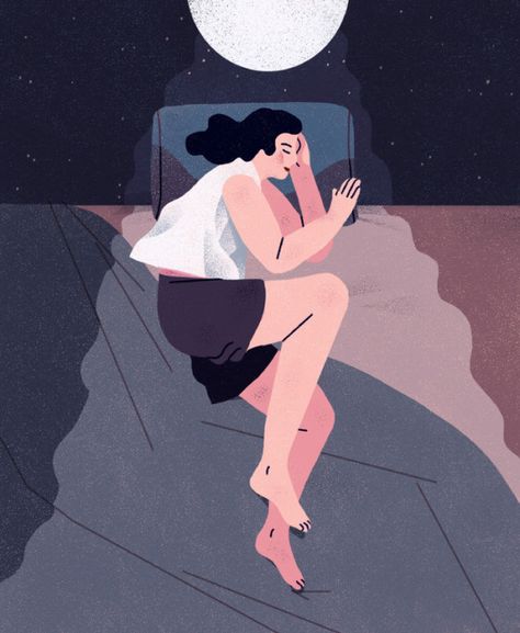 Jeannie Phan Illustration Blog Wellness Illustration, Importance Of Sleep, Lying In Bed, Sleep Meditation, Magazine Illustration, Expressive Art, Business Illustration, Illustration Girl, Flat Illustration