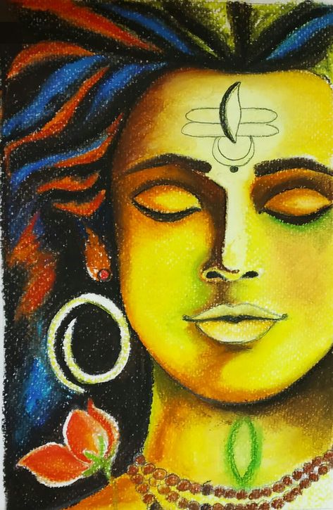 Mahadev Painting, Short Painting, Rangoli Painting, 3d Rangoli, Buddha Canvas Art, October Quotes, Canvas Art Painting Abstract, Cat Portrait Painting, Oil Pastel Drawings Easy