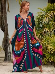 Boho Mode, Boho Styl, Kaftan Maxi Dress, Stil Boho, Mode Boho, Maxi Dress Pattern, Beachwear Fashion, Oversized Dress, Maxi Robes