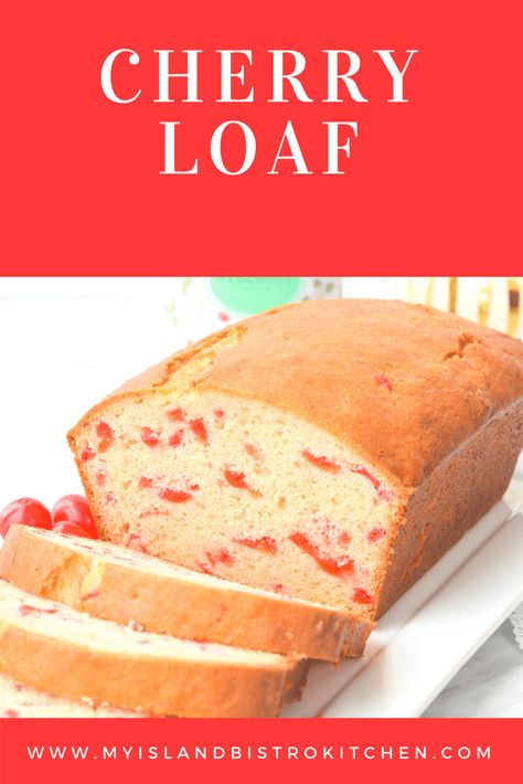 Cherry Loaf Recipe - My Island Bistro Kitchen Cherry Loaf Recipe, Dessert Loaves, Cherry Loaf Cake, Cherry Loaf, Cherry Bread, Dessert Breads, Creaming Method, Xmas Recipes, Bistro Kitchen