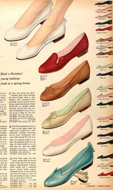 1950 Shoes, 1950s Womens Shoes, 1950s Fashion Shoes, 50s Shoes, 50s Theme, 1950s Shoes, 1950s Vintage Fashion, 1950s Fashion Women, Shoe Chart