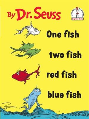 Teach your young ones a lifetime love of reading with the Dr. #Seuss classic One Fish, Two Fish, Red Fish Blue Fish! #juvenile #literature #humore Dr Seuss Images, Dr. Seuss Book, Dr Seuss Books, Red Fish Blue Fish, One Fish Two Fish, Swedish Fish, Childrens Library, Beginner Books, Two Fish