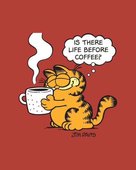 Garfield Quotes, Garfield Wallpaper, Coffee Jokes, Garfield Pictures, Garfield Images, Garfield Cartoon, Coffee Cartoon, Funny Coffee Quotes, Garfield Cat