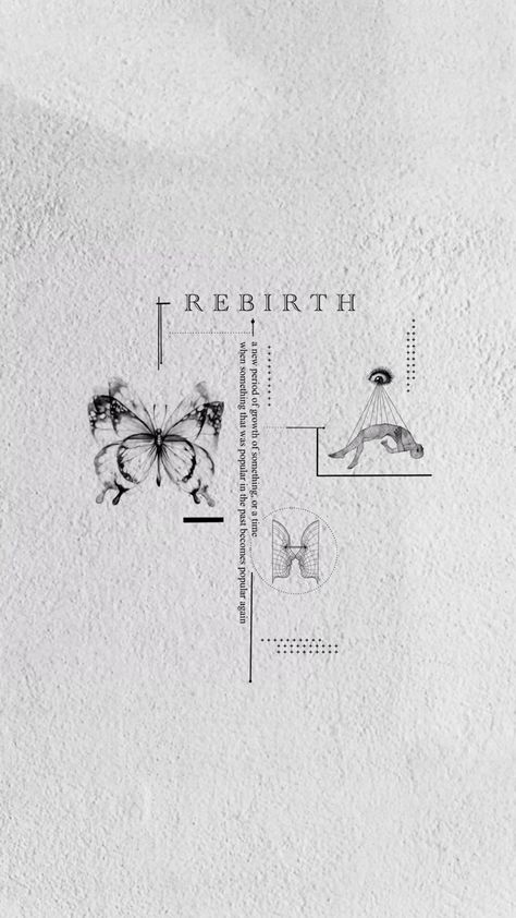 Rebirth Tattoo Design Concept 🪽🦋 Spiritual Concept Tattoo, Tattoos About Rebirth, Back Concept Tattoo, Concept Design Tattoo Ideas, New Journey Tattoo Ideas, Tattoos Rebirth, Conceptual Tattoo Ideas, Perspective Tattoo Design, Geometric Style Tattoo