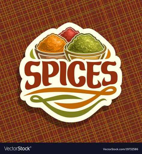 Spices Logo, Spices Vector, African Logo, Herb Logo, Brand Name Ideas, Paprika Spice, Herbs Illustration, Shop Name Ideas, Nature Logo Design