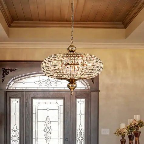 Retro French 4/5-Light Antique Bronze Globe Crystal Chandelier Kitchen Island Pendant - Bed Bath & Beyond - 41464723 Chandelier Kitchen, Crystal Chandelier Kitchen, Kitchen Island Chandelier, Island Pendants, Kitchen Island Pendants, Lighting Store, Crystal Chandelier, Antique Bronze, Kitchen Island