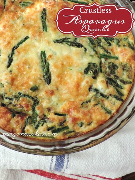 Crustless Asparagus Quiche, Asparagus Quiche Recipes, Quiche Recipes Crustless, Easy Asparagus, Asparagus Quiche, Grilled Asparagus Recipes, Asparagus Recipes Baked, Quiche Recipes Easy, Asparagus Recipes