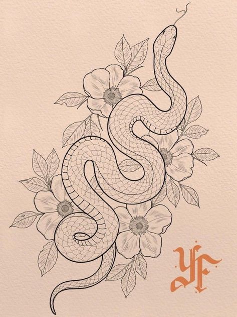 Tattoo For Women Upper Arm, Kids Names Tattoo, Tattoo With Kids Names, Throat Tattoo Ideas, Capricorn Tattoo Designs, King Cobra Tattoo, Snake With Flowers, Triquetra Tattoo, Shen Long Tattoo