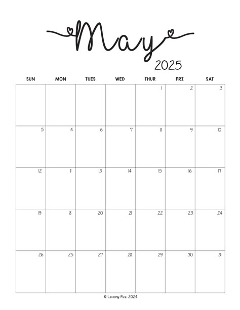 Manage your May schedule with a free 2025 monthly calendar printable. This monthly calendar printable is great for keeping track of all your appointments and goals. Pin it now and enjoy a stress-free month! May Calendar 2025, May 2025 Calendar, Free Printable 2025 Calendar, May Calander, Nail Technician Room, Calendar To Print, Printable Calendar Free, 2025 Printable, May Calendar