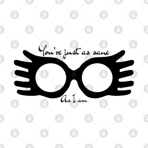 Luna Lovegood Tattoo, Luna Lovegood Quotes, Luna Lovegood Glasses, Harry Potter Bathroom, Glasses Tattoo, Hp Tattoo, Harry Potter Luna Lovegood, Harry Potter Glasses, Harry Potter Stickers