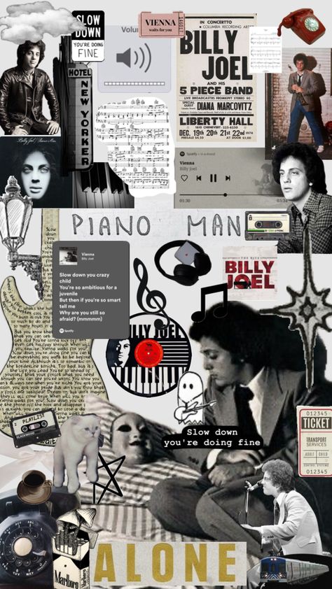 #billyjoel Billy Joel Wallpaper, Vienna Billy Joel, William Martin, Conan Gray Aesthetic, Music Collage, Band Wallpapers, Graduation Cap Decoration, Piano Man, Cap Decorations