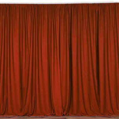 Latitude Run® These solid backdrop curtains are a perfect choice to decorate your window. These drapes also great for backdrops at weddings, trade shows, birthday parties, photo booths, showrooms, theaters, or anywhere you desire to add a touch of class. Transforming space and location into a completely different environment without resorting to expensive methods is easy to do with these polyester curtain/backdrop. Curtain Color: Copper Rust, Size per Panel: 56" x 84" | Latitude Run® Antion Soli Backdrop Curtains, Theatre Curtains, Red Drapes, Curtain Backdrops, Red Panels, Stage Backdrop, Pinterest Room Decor, Red Curtains, Photo Booths