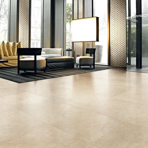 Tan Flooring Living Room, Crema Marfil Marble Living Rooms, Floor For Living Room, Cream Tiles, House Hall Design, Outdoor Tiles Floor, Granite Floor, Marble Living Room, Tile Floor Living Room