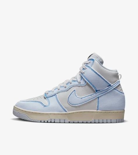 Nike Font, Nike Dunk High 1985, Dunk High 1985, Nike Kicks, Nike Models, White Shoes Sneakers, Popular Sneakers, Nike Dunk High, Dunk High