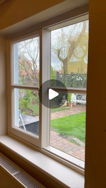 Colour Coated on Instagram: "WINDOW RESTORATION for the amazing @cottage_moor_witch 🪄🪟 This time around, it’s from the inside! All the windows in this house have secondary glazing in front of them so they’re unable to open! Imagine living like that in the summer 😭 I took it off, it needed a bit of loosening, but it opened fairly easily. There was rot in corners, on the underside of the window and the track. I cut all of it out and used @repair_care_international_uk as always to fix it. Super Finish first, followed by Dry Flex 4. Painted with @tikkurila_uk Everal 10 in Little Greene’s Clay. More to follow! 

#windowrepair #windowrestoration #restorations #periodproperty #paintintanddecorating #georgiancottage #periodrenovation #wooderwindowss #sashwindows #isleofaxholme" Recessed Window Ideas, House Front Window Design, Cottage Windows Exterior, Secondary Glazing, Front Window Design, Wooden Sash Windows, Window Restoration, Cottage Windows, Window Reveal