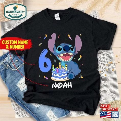 Stitch Birthday, Create T Shirt Design, Lilo Y Stitch, Birthday Boy Shirts, Movie Shirts, Latest Trend, Custom Shirt, Top Trending, Create T Shirt